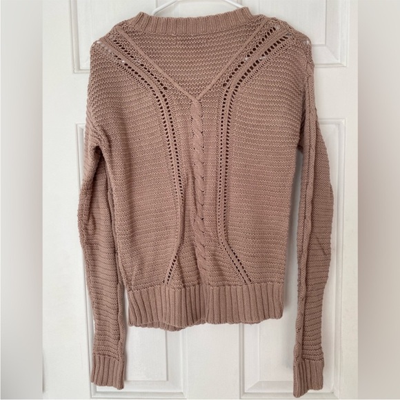 Old Navy Taupe Cable Knit Sweater - Picture 3 of 3